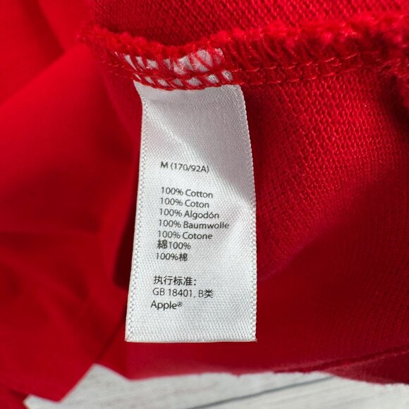 Apple Employee Knit Short Sleeve T-Shirt Men's Size Medium Red - Picture 8 of 14